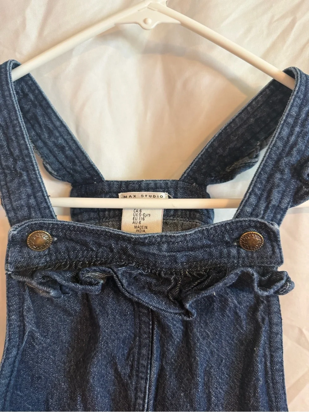Max Studio Kids Dark Blue Denim Pinafore